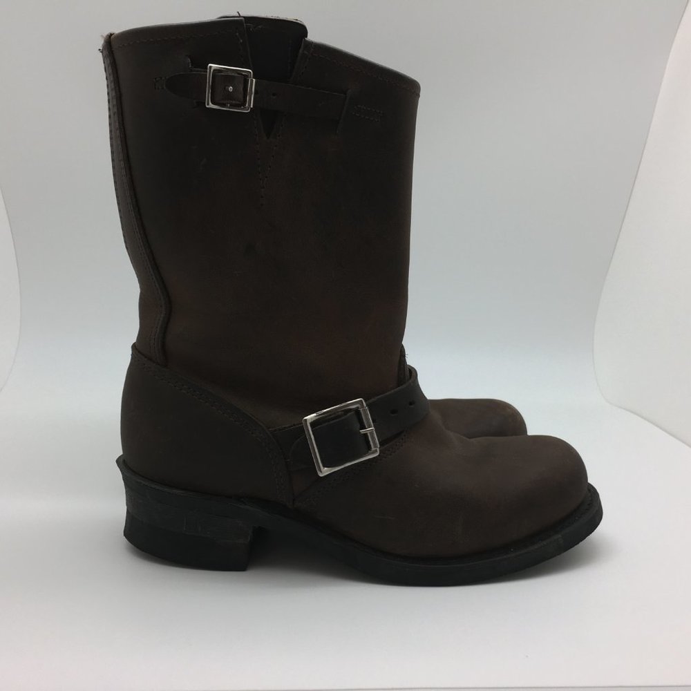 Frye Brown Leather Engineer Boots - Picture 6 of 12